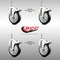 Service Caster 5 Inch 316SS Black Polyurethane Wheel Swivel 12mm Stem Caster Set Lock Brake SS316TSTTL20S514-PPUB-BLK-M1215-4 - alternate 4